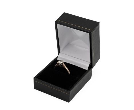 Yellow metal stamped '18ct' tested as 9ct gold solitaire ring, the old cut diamond approx 0.5 carats, mounted in a six claw s