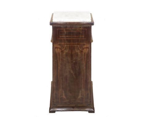 Pefilato in light woods, marble on the top with upper drawer and door   79 cm x 38 cm x 38 cm    Sicily 19th century  