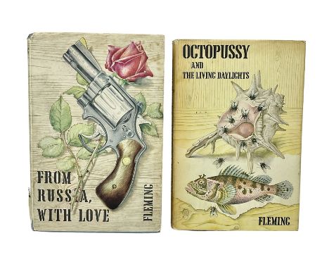 Ian Fleming: Octopussy and The Living Daylights. 1966 First edition with dustjacket; together with From Russia With Love. Boo