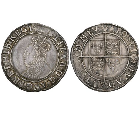 Elizabeth I, sixth issue, shilling, m.m. bell, bust 3B, 6.22g (N. 2014; S. 2577), weakly struck at one point at the edge and 