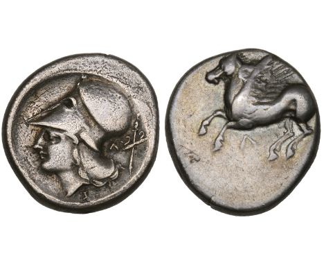 Greek, tetradrachm of Athens, late 5th century BC; staters of Dyrrhachium and Leucas; drachms of Dyrrhachium and Ephesus (cf.