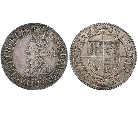 Charles I, Briot’s First milled issue (1631-2), sixpence, m.m. flower and B/-, 2.92g (N. 2301; S. 2855), attractively toned, 