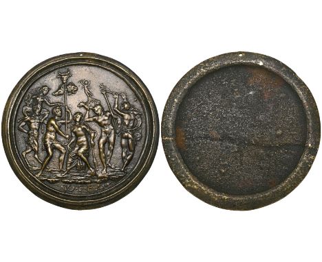 The Master IO FF, Ariadne on Naxos, bronze plaquette, 64mm (Molinier 130-132; Bange 648; Kress 97, fig. 128; Scaglia VI.7 – 3