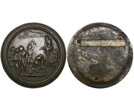 The Master IO FF, Allegory of Unity (or the Revolt of Volero Publilius), bronze circular plaquette, 65.5mm (Molinier 142; Ban
