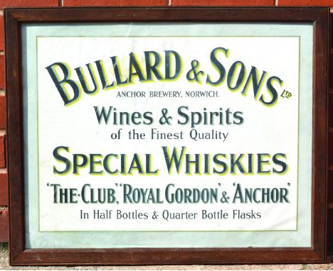 NORWICH, BULLARD & SONS FRAMED POSTER. 26.5 x 21.5ins, in original frame for BULLARD & SONS LTD/ ANCHOR BREWERY, NORWICH/ WIN