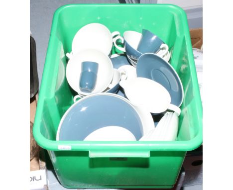 A collection of Poole cameo dinnerwares, approximately 25 pieces.