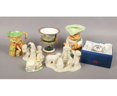 A group of ceramics to include Royal Worcester, Spode, snow babies etc.