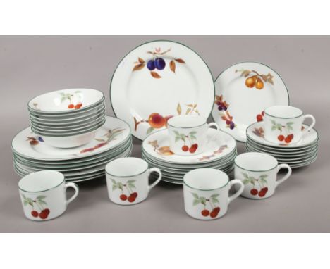 A collection of Royal Worcester Evesham Vale dinnerwares, approximately 38 pieces.