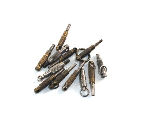 Selection of Antique vintage pocket watch keys 
