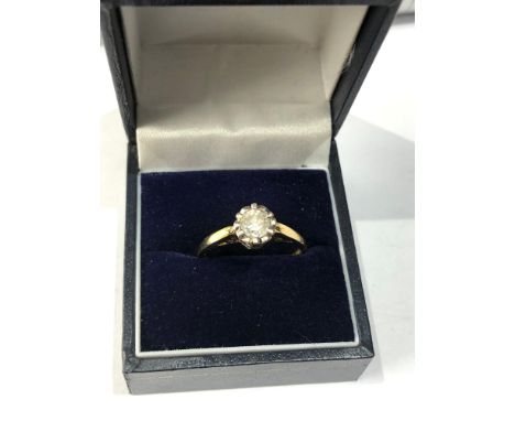 Fine 18ct gold diamond ring 0.75pt  weight of ring 3.2g 