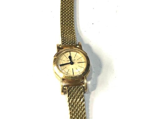 Vintage cartier ladies 18ct gold circular case rare case back winding crown case No 165855 dial signed cartier gold plated br