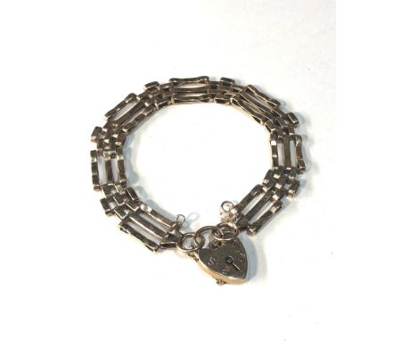 9ct gold gate bracelet weight 13g 