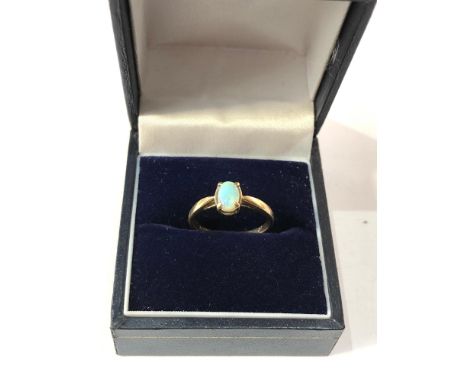 10ct gold opal solitaire ring weight 1.4g 