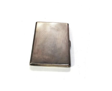 Large heavy silver cigarette case weight 208g 