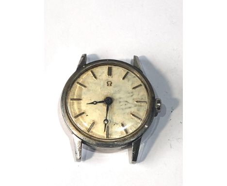 Vintage omega seamaster gents wristwatch head only spares parts or repair 