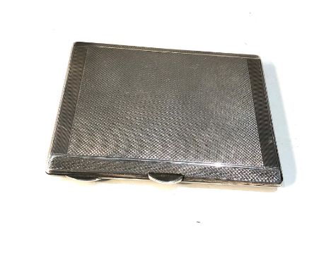 Engine turned silver cigarette case weight 153g 