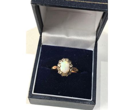 15ct gold opal halo ring weight  2.4g xrt as 15ct gold 