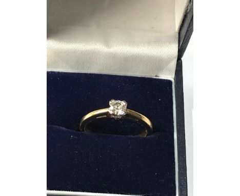 Fine 18ct gold diamond ring 0.25ct  weight of ring 3.6g 