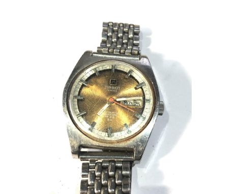 Tissot seastar pr516 gl gents vintage 1970s wristwatch automatic in working order glass sctatched and marked well used condit