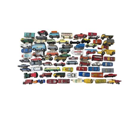 A mixed lot of various die-cast vehicles, to include: - Matchbox - Husky - Corgietc