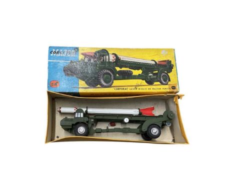 A boxed die-cast Corgi 'Corporal' Guided Missile on Erector Vehicle