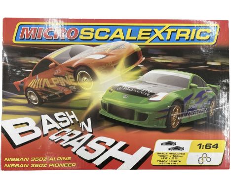 A boxed Micro Scalextric set: Nissan 350Z Alpine v Nissan 350Z Pioneer