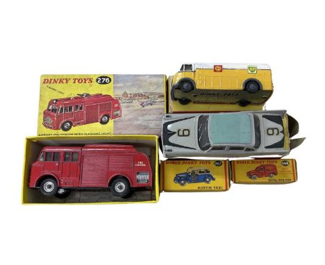 A collection of boxed die-cast Dinky toys, to include: - 276 Airport Fire Tender with Flashing Light - 70 AEC Mercury Tanker,