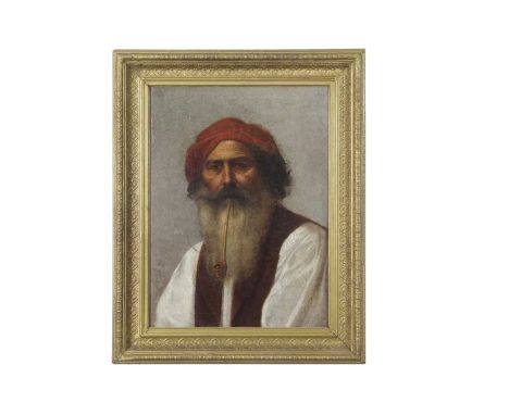 Giuseppe Cali (Maltese 1846-1930) A Portrait of a Maltese Fisherman, Oil on canvas. 19.5x14insQty: 1