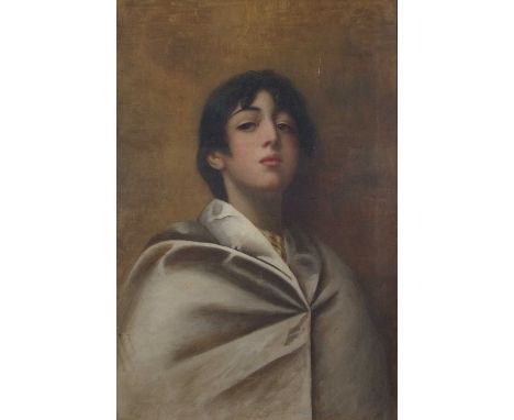 Ernesto Serra (Italian, 1860-1915), Portrait of a Young Man, oil on canvas, 28x18ins