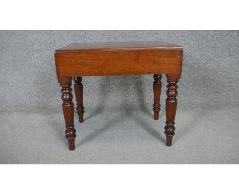 A 19th century footbath in mahogany case and with original ceramic liner. H47 W50 D35 