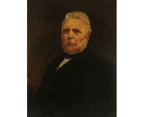 English School (19th Century) - A Portrait of George Hargreaves. ESQ. JP Squire of Newchurch and Coal Mine Oil on canvas, lai