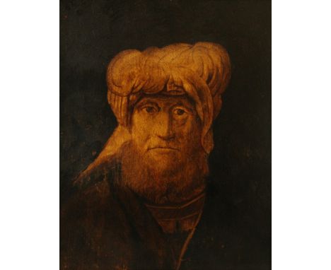 Continental School (19th Century) - A pair of portrait studies after RembrandtApprox 21x27cm, in contemporary gilt finished f