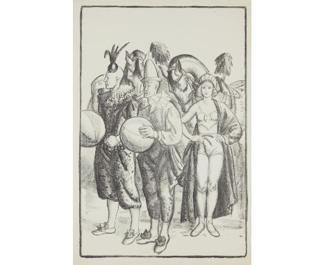 Attributed to Dame Laura Knight DBE RA RWS,  British 1877-1970, The Circus Crowd;  lithograph in black and white on wove,  sh