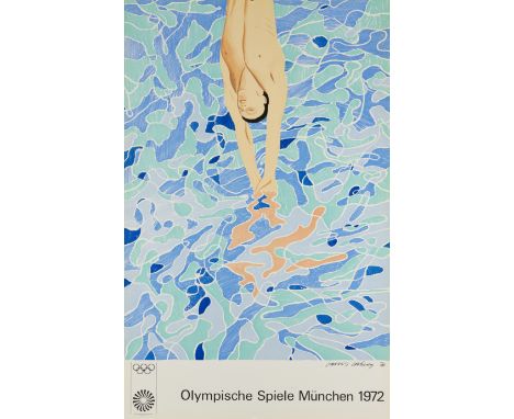 David Hockney OM CH RA,&nbsp;British b. 1937-&nbsp;Olympische Spiele M&uuml;nchen, 1972;&nbsp;offset lithographic poster in c