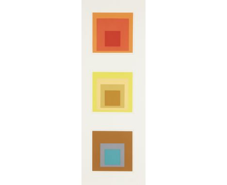 Josef Albers, German/American 1888-1976,   Homage to the Square (Orange); Homage to the Square (Yellow); Homage to the Square