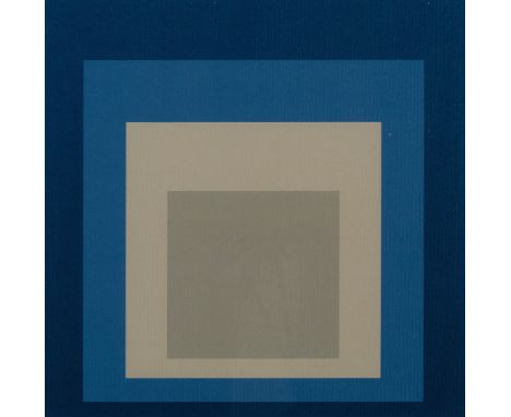 Josef Albers,German/American 1888-1976, Homage to the Square, (Blue);offset lithograph in colours on thick wove,each edition 
