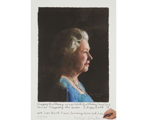 Sir Peter Blake CBE RDI RA,  British b.1932-  To Her Majesty, Queen Elizabeth II, 2016;   giclée print in colours on wove,  s