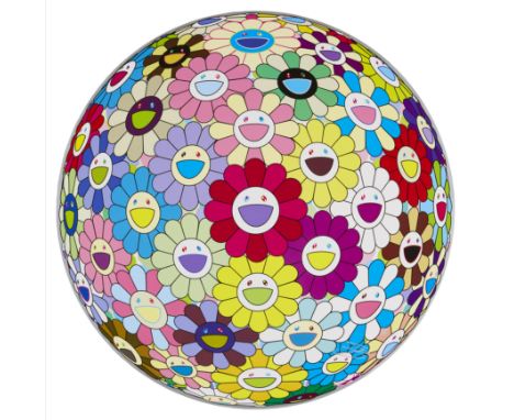 Takashi Murakami,&nbsp;Japanese b. 1962-Flowerball: Colorful, Miracle, Sparkle;offset lithograph, cold stamp and high gloss v