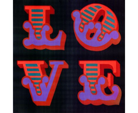 Ben Eine,  British b.1970-LOVE Lenticular 1, 2016;  lenticular print in colours,  signed and numbered 48/75 in pencil to the 