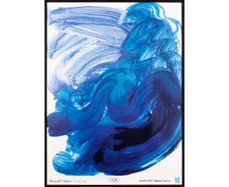 Sir Howard Hodgkin CH CBE,  British 1932-2017,Swimming (Olympic Games Poster), 2012;offset lithograph in colours on smooth wo