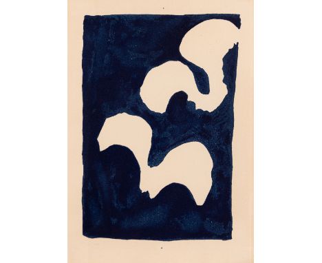 Attributed to Georges Braque, French 1882-1963,Birds in the Night, from Le Tir &agrave; l'Arc, 1960;lithograph in colours on 