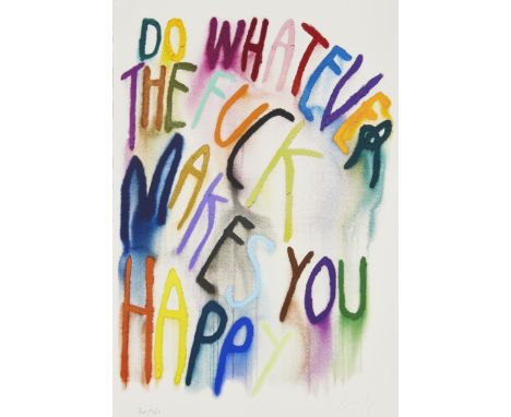 CB Hoyo,Cuban b.1995-Do Whatever the Fuck Makes You Happy, 2023;gicl&eacute;e print in colours on Hahnem&uuml;hle Photo Rag D