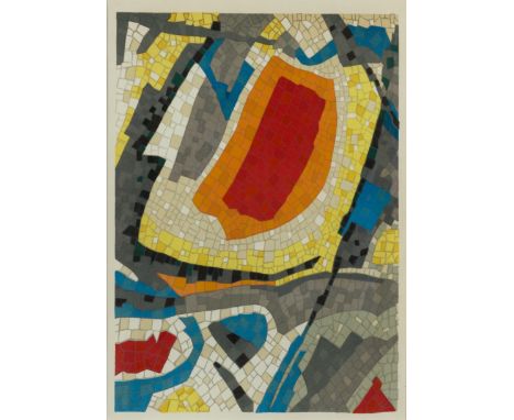 Jean Rene Bazaine, French 1904-2001,Composition Mosaique, for Derriere le Miroir, 1951;lithograph in colours on wove, sheet: 