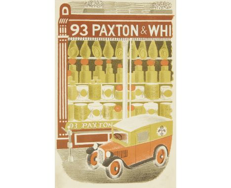 Eric Ravilious,British 1903-1942,Cheesemonger (from J. M. Richards, High Street, London: Country Life, 1938);&nbsp;lithograph