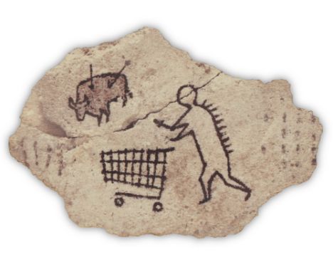 Banksy,  British b.1974- Peckham Rock Postcard, 2018;offset lithograph on wooden postcard, produced by the British Museum wit