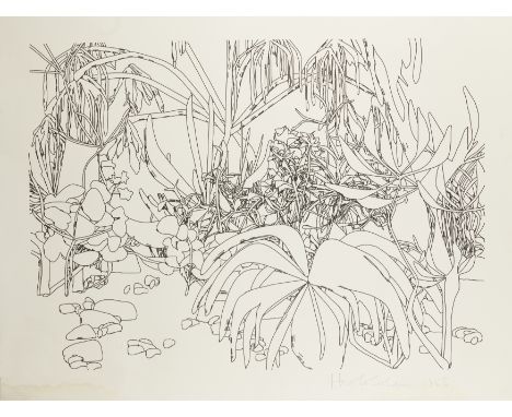 Harold Cohen, British 1928-2016,  Untitled (Computer Drawing), 1988;   offset lithograph on wove,  signed and dated in pencil