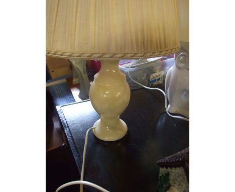Dereck Fowler Cottage Lamp , Owl Lamp &amp; 2 alibastor lamps
