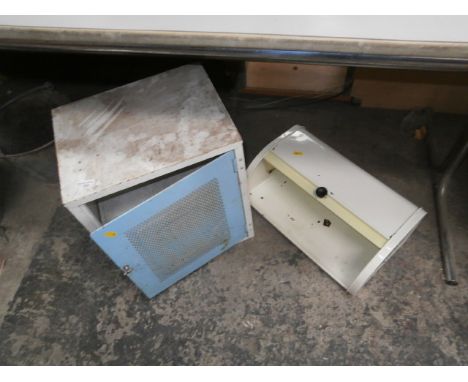 metal vintage meat safe and breadbin