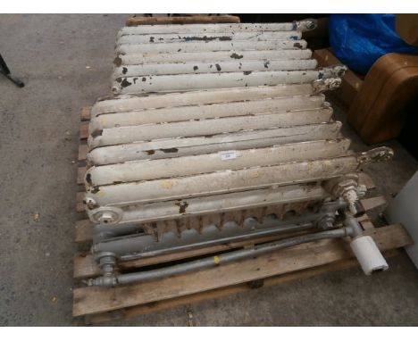 4 vintage cast iron radiators