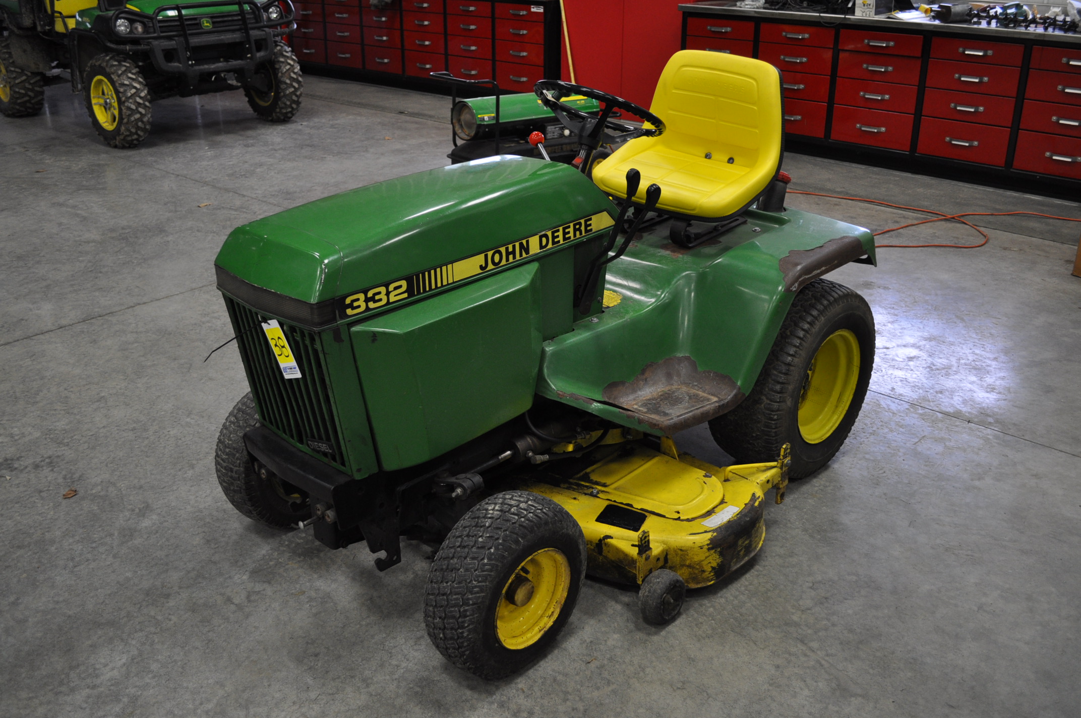 John Deere 332 Lawn Mower 48” Deck Diesel 9892